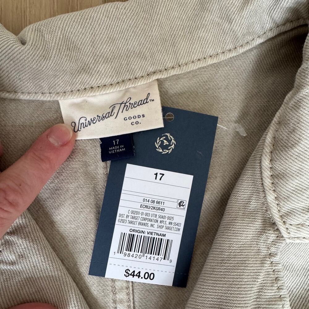 Universal Thread Goods Co. | NWT Long Sleeve Utility Jumpsuit Size 17 - Picture 7 of 13